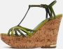 Louis Vuitton Vintage Pre-owned Leather sandals Green Dames - Thumbnail 2