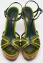 Louis Vuitton Vintage Pre-owned Leather sandals Green Dames - Thumbnail 3