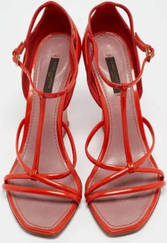Louis Vuitton Vintage Pre-owned Leather sandals Orange Dames