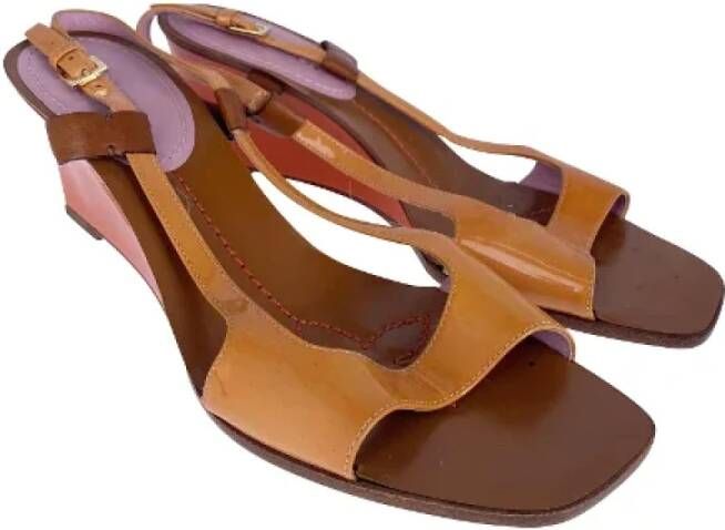 Louis Vuitton Vintage Pre-owned Leather sandals Pink Dames