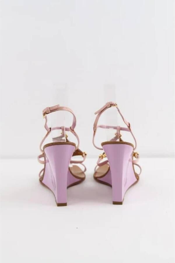 Louis Vuitton Vintage Pre-owned Leather sandals Purple Dames
