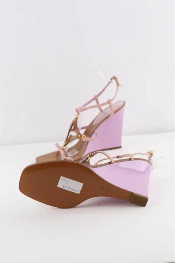 Louis Vuitton Vintage Pre-owned Leather sandals Purple Dames