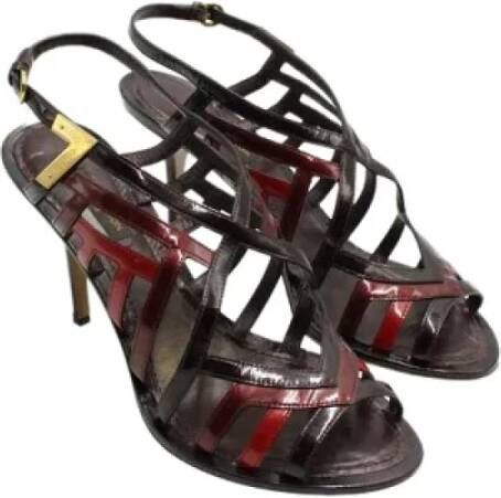 Louis Vuitton Vintage Pre-owned Leather sandals Red Dames