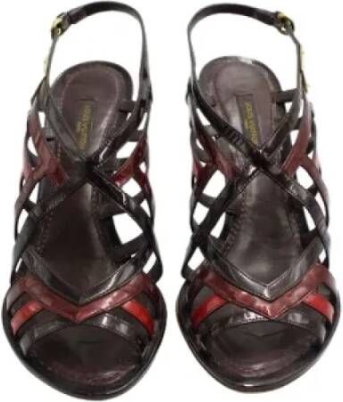 Louis Vuitton Vintage Pre-owned Leather sandals Red Dames
