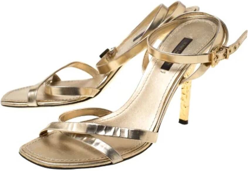 Louis Vuitton Vintage Pre-owned Leather sandals Yellow Dames