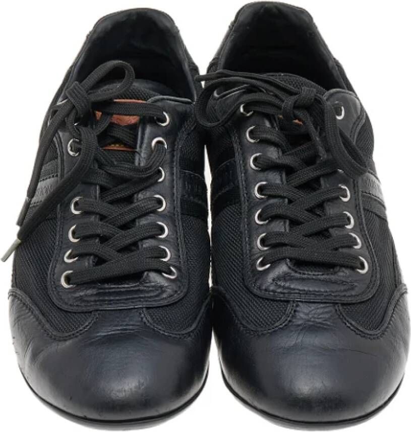 Louis Vuitton Vintage Pre-owned Leather sneakers Black Dames