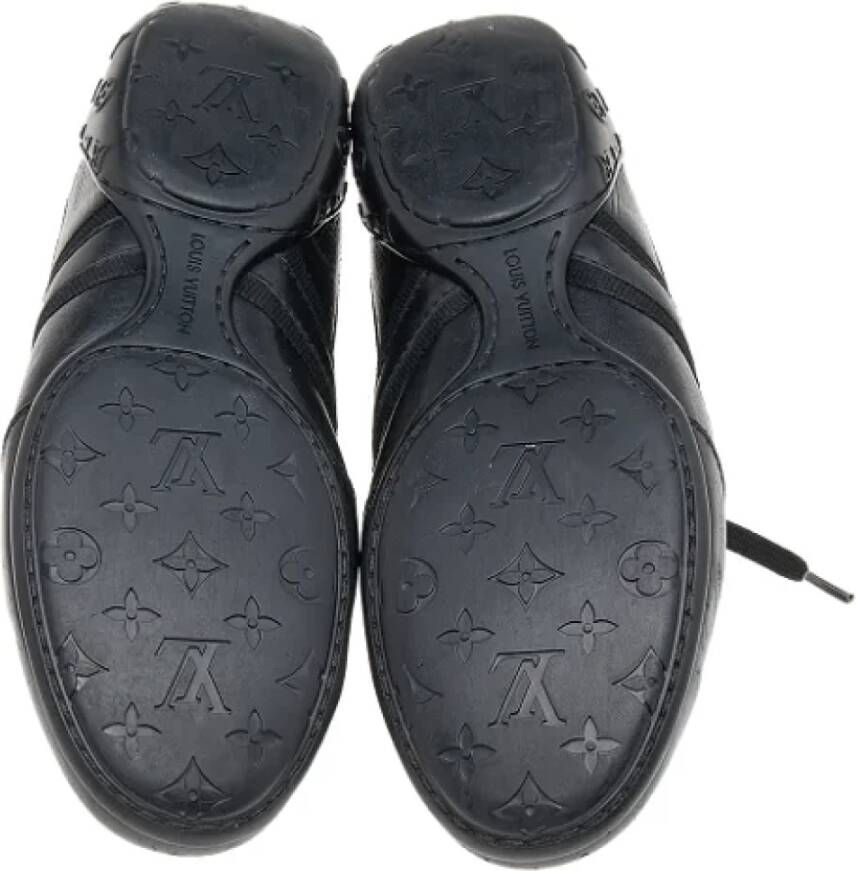 Louis Vuitton Vintage Pre-owned Leather sneakers Black Dames