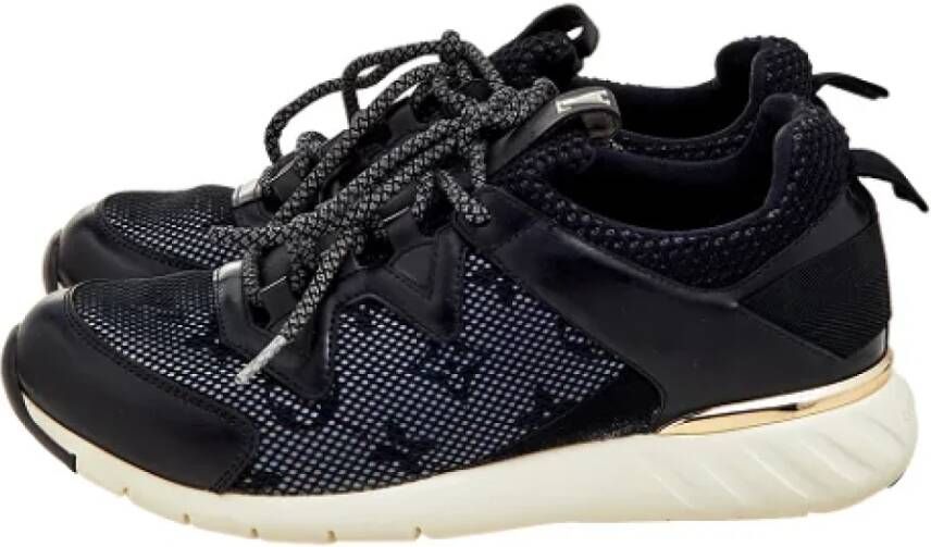 Louis Vuitton Vintage Pre-owned Leather sneakers Black Dames