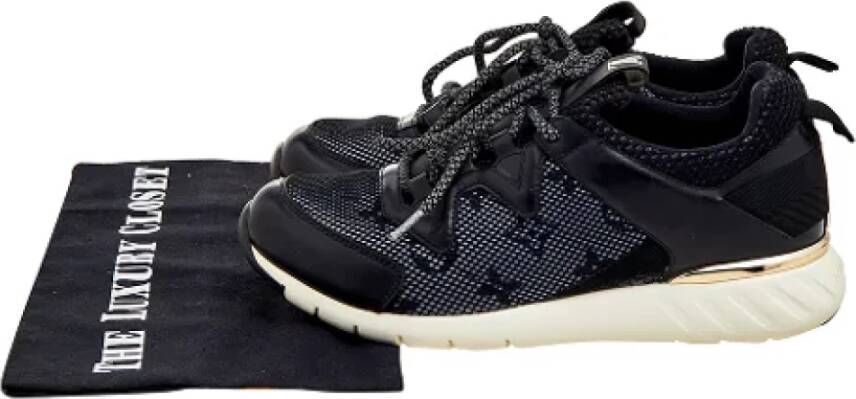 Louis Vuitton Vintage Pre-owned Leather sneakers Black Dames