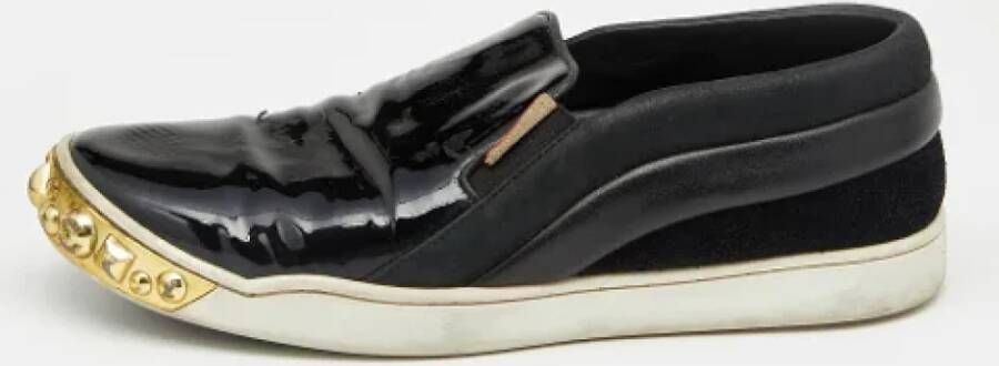 Louis Vuitton Vintage Pre-owned Leather sneakers Black Dames