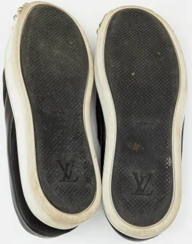 Louis Vuitton Vintage Pre-owned Leather sneakers Black Dames