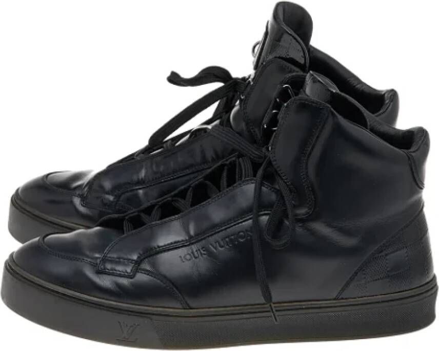 Louis Vuitton Vintage Pre-owned Leather sneakers Black Dames