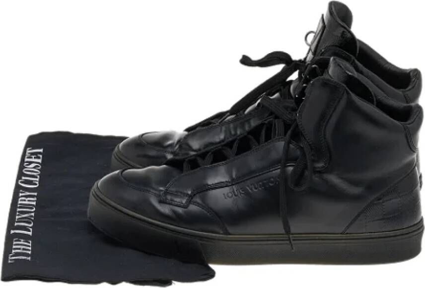 Louis Vuitton Vintage Pre-owned Leather sneakers Black Dames