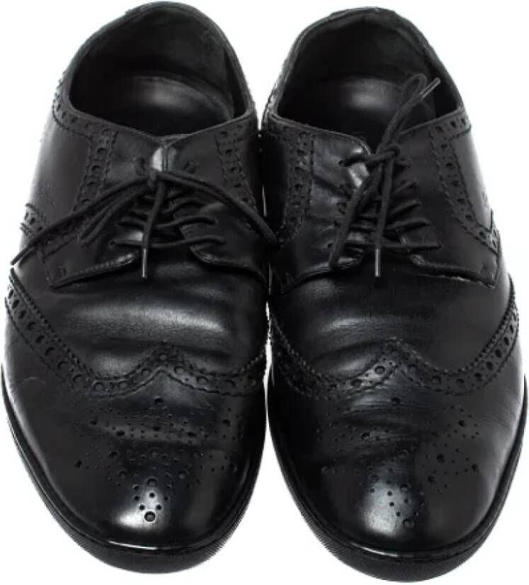Louis Vuitton Vintage Pre-owned Leather sneakers Black Dames