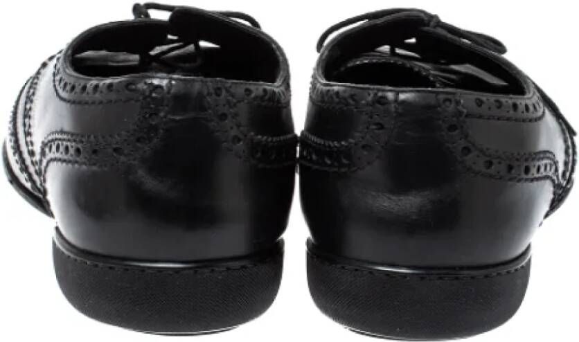 Louis Vuitton Vintage Pre-owned Leather sneakers Black Dames