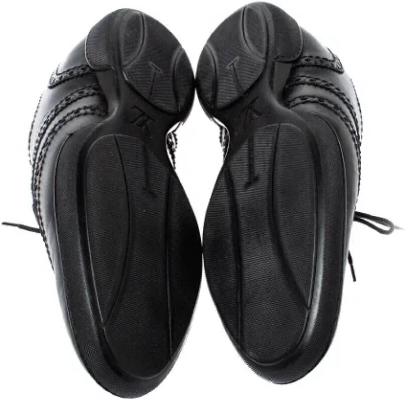 Louis Vuitton Vintage Pre-owned Leather sneakers Black Dames