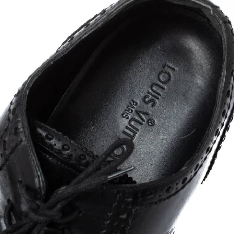 Louis Vuitton Vintage Pre-owned Leather sneakers Black Dames
