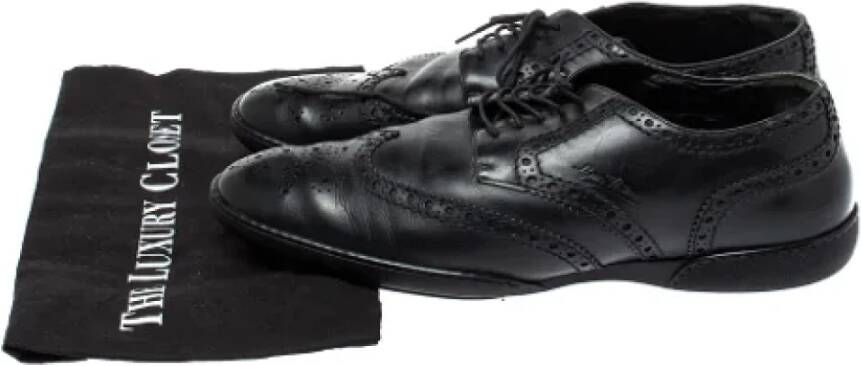 Louis Vuitton Vintage Pre-owned Leather sneakers Black Dames