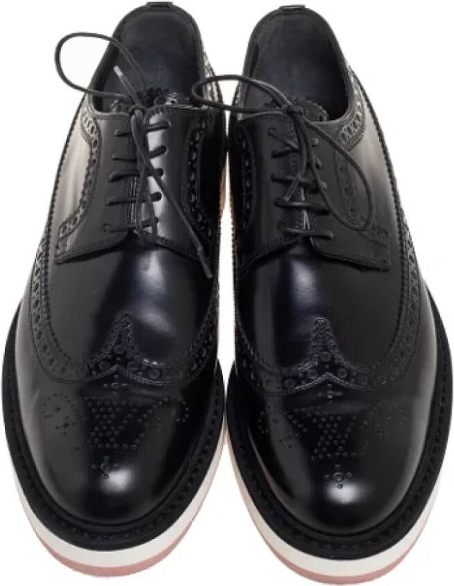 Louis Vuitton Vintage Pre-owned Leather sneakers Black Dames