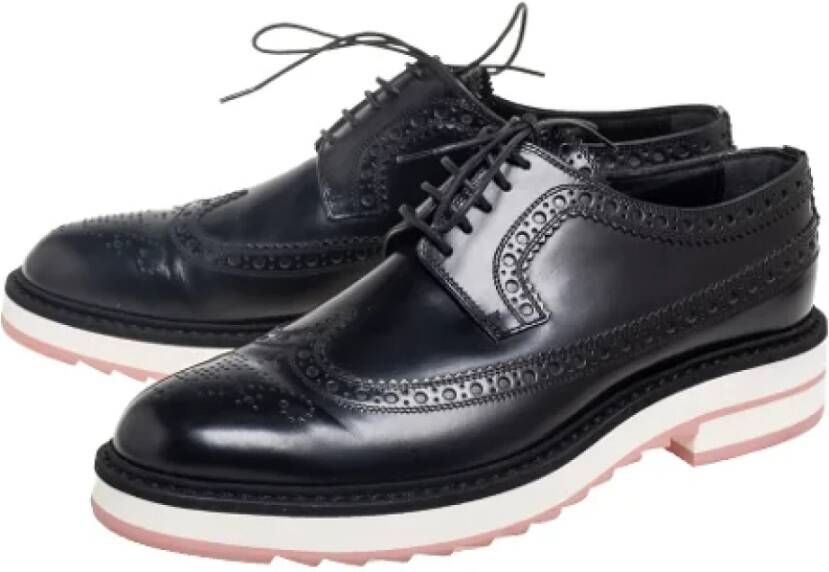 Louis Vuitton Vintage Pre-owned Leather sneakers Black Dames