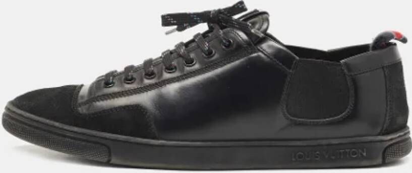 Louis Vuitton Vintage Pre-owned Leather sneakers Black Dames