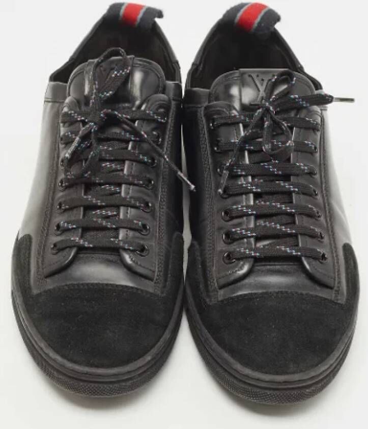 Louis Vuitton Vintage Pre-owned Leather sneakers Black Dames