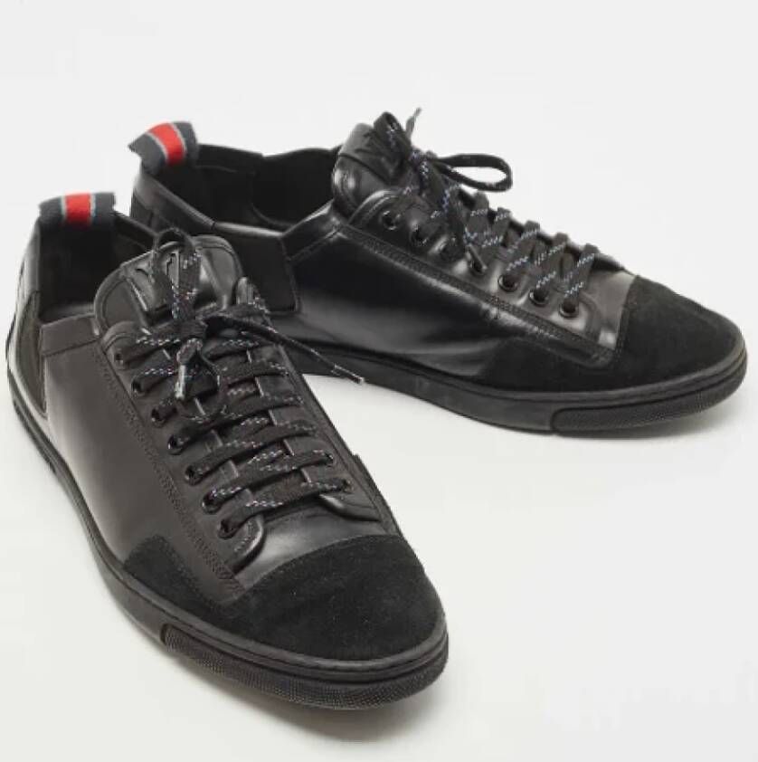 Louis Vuitton Vintage Pre-owned Leather sneakers Black Dames