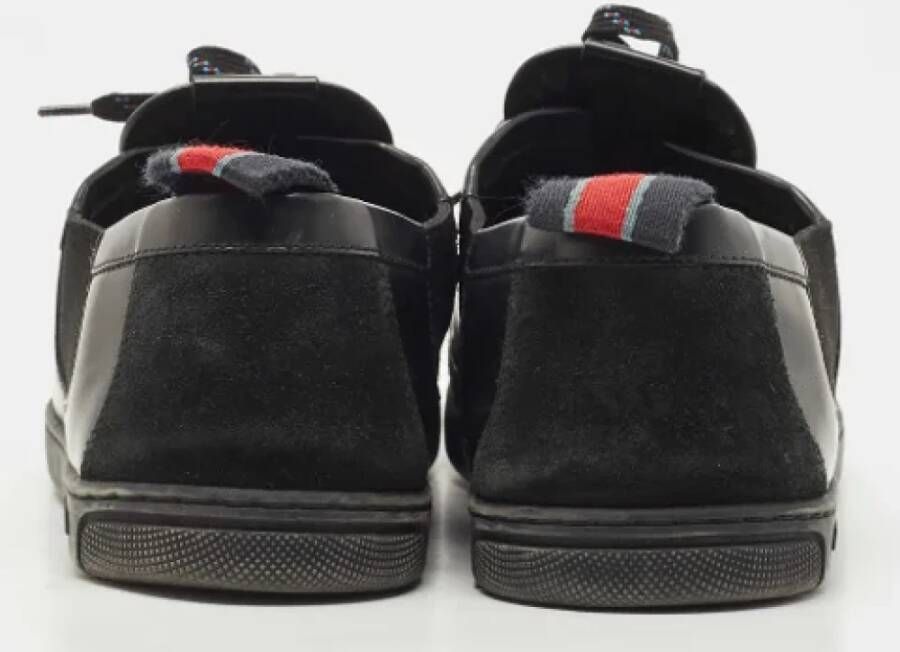 Louis Vuitton Vintage Pre-owned Leather sneakers Black Dames