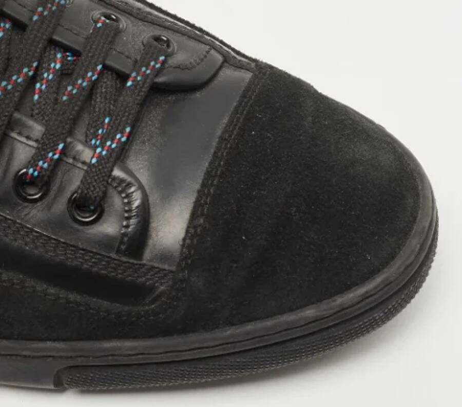 Louis Vuitton Vintage Pre-owned Leather sneakers Black Dames