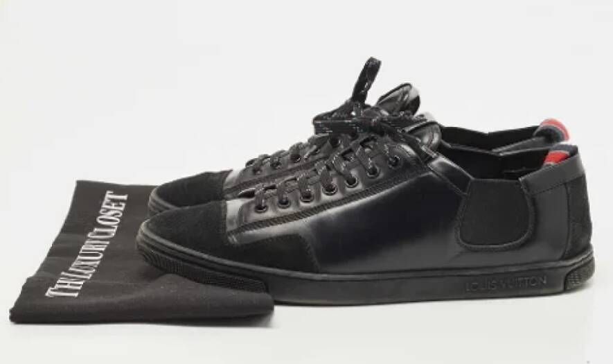 Louis Vuitton Vintage Pre-owned Leather sneakers Black Dames