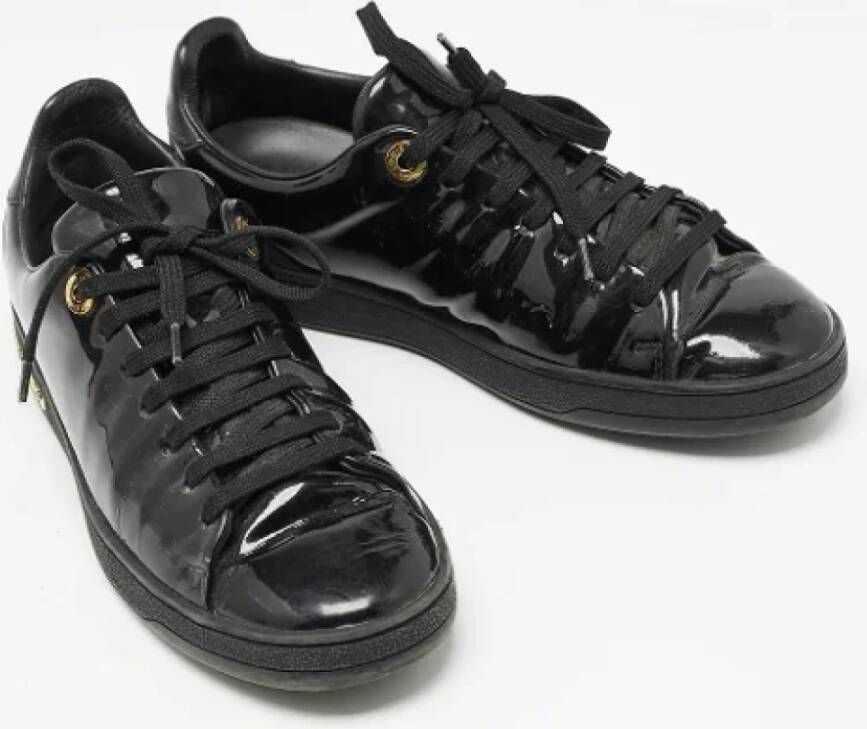 Louis Vuitton Vintage Pre-owned Leather sneakers Black Dames
