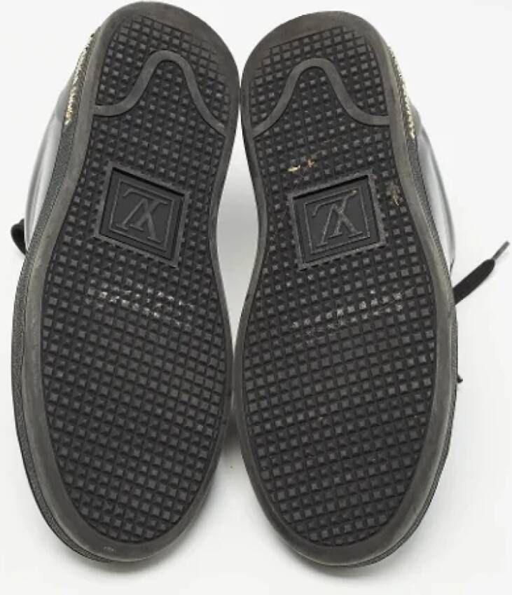 Louis Vuitton Vintage Pre-owned Leather sneakers Black Dames