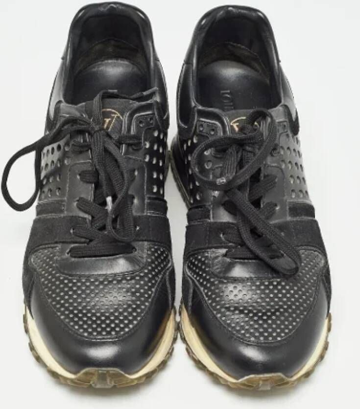 Louis Vuitton Vintage Pre-owned Leather sneakers Black Dames