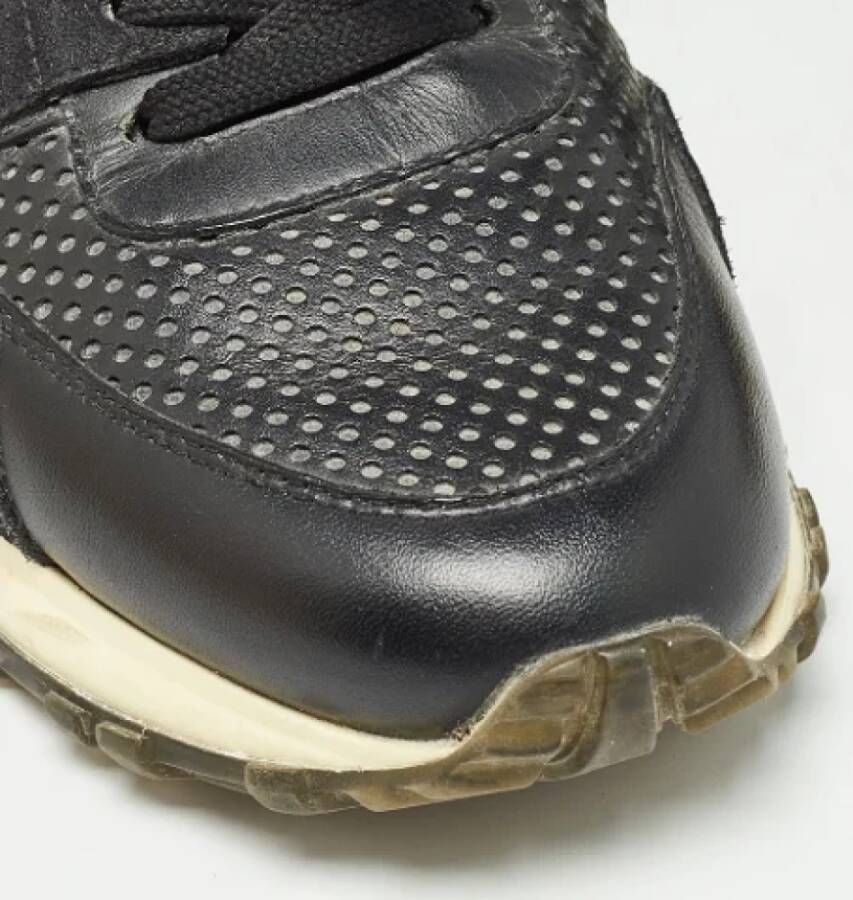 Louis Vuitton Vintage Pre-owned Leather sneakers Black Dames