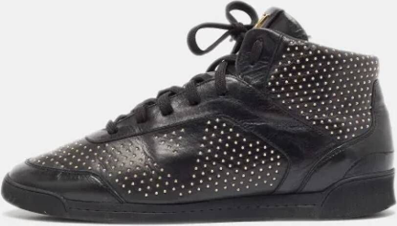 Louis Vuitton Vintage Pre-owned Leather sneakers Black Dames