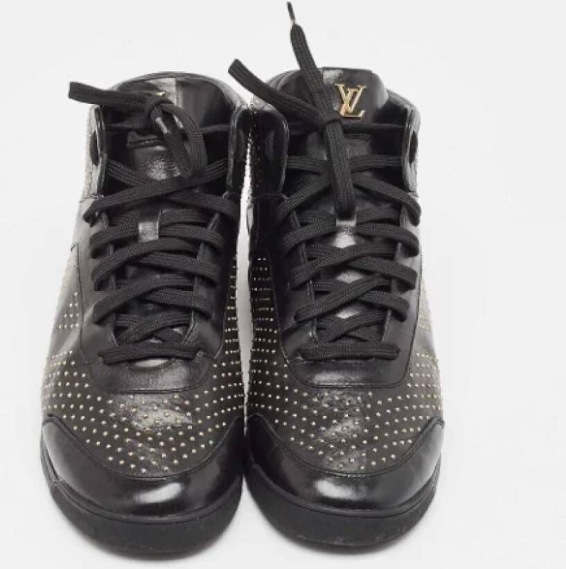 Louis Vuitton Vintage Pre-owned Leather sneakers Black Dames