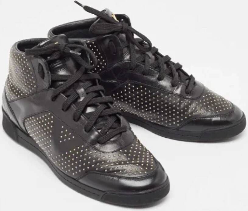 Louis Vuitton Vintage Pre-owned Leather sneakers Black Dames