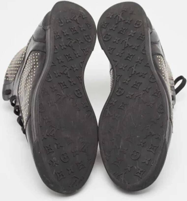 Louis Vuitton Vintage Pre-owned Leather sneakers Black Dames
