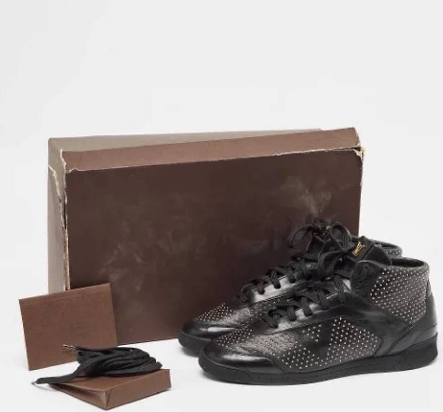 Louis Vuitton Vintage Pre-owned Leather sneakers Black Dames