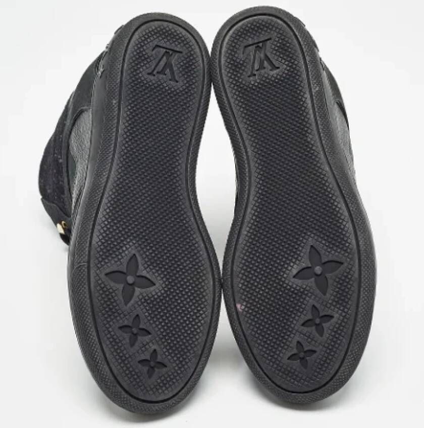 Louis Vuitton Vintage Pre-owned Leather sneakers Black Dames