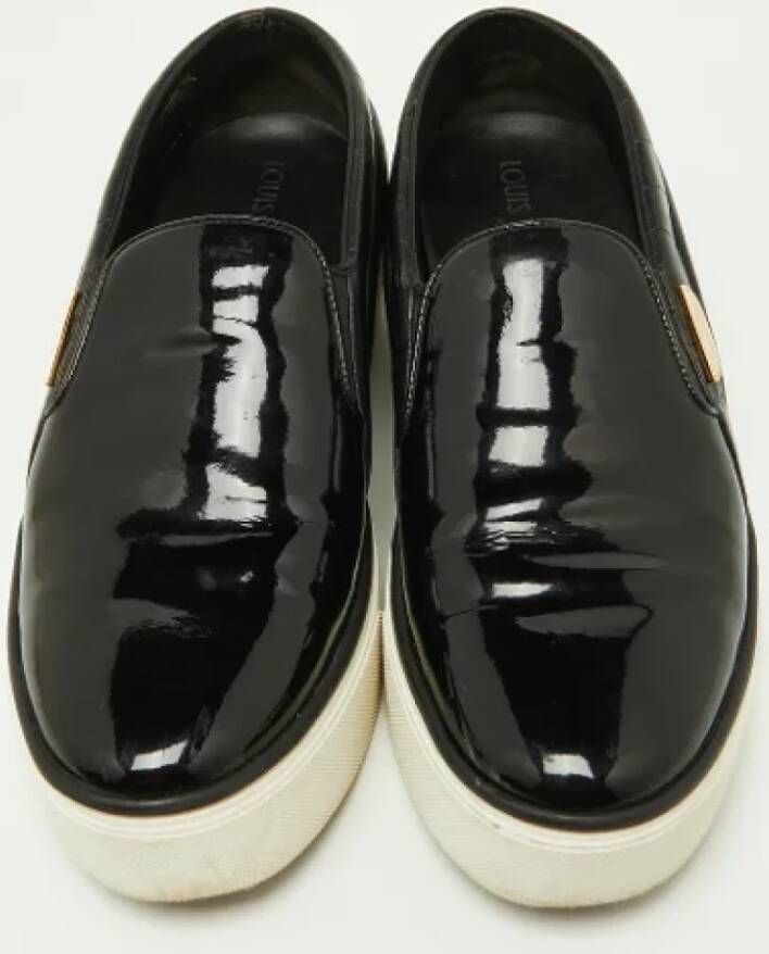 Louis Vuitton Vintage Pre-owned Leather sneakers Black Dames