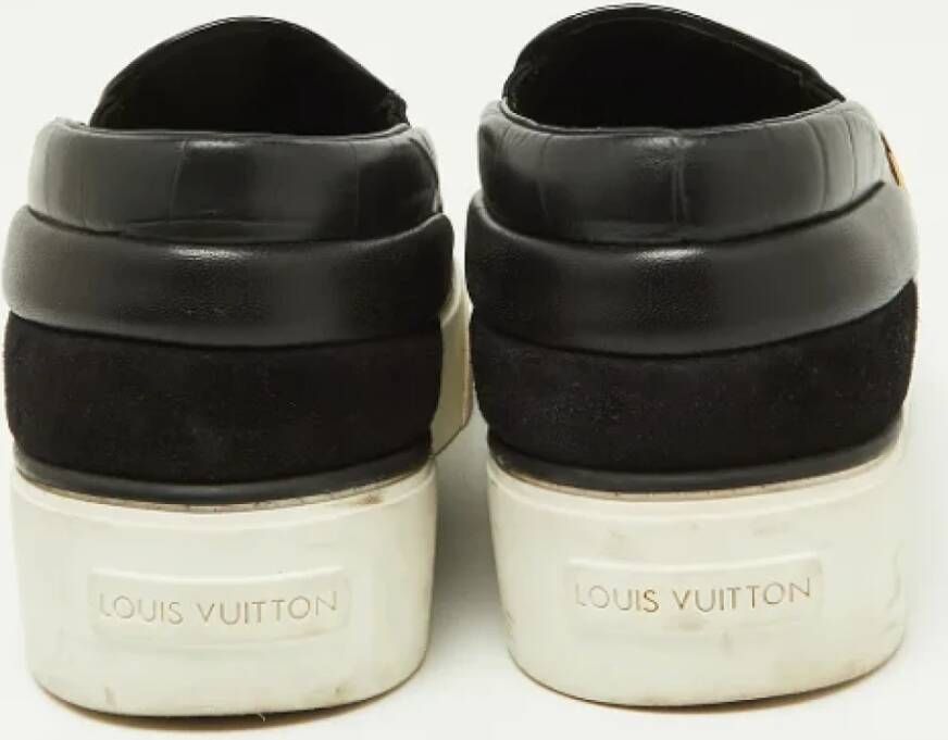 Louis Vuitton Vintage Pre-owned Leather sneakers Black Dames