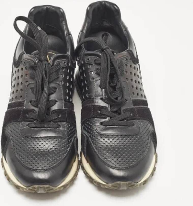 Louis Vuitton Vintage Pre-owned Leather sneakers Black Dames