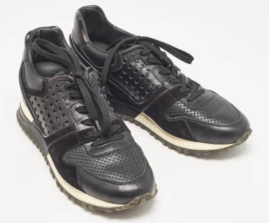 Louis Vuitton Vintage Pre-owned Leather sneakers Black Dames