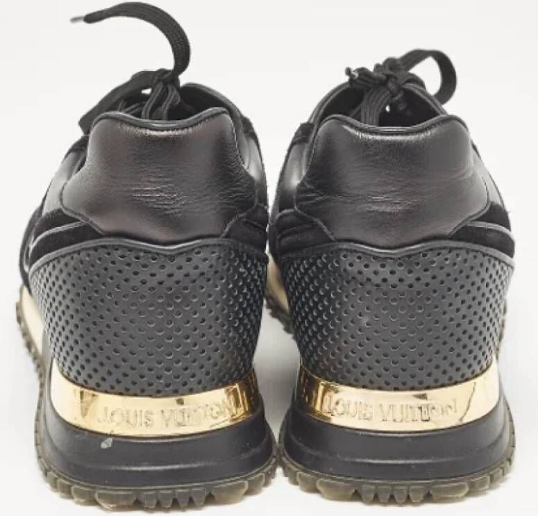 Louis Vuitton Vintage Pre-owned Leather sneakers Black Dames