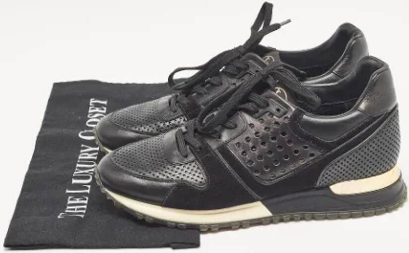 Louis Vuitton Vintage Pre-owned Leather sneakers Black Dames