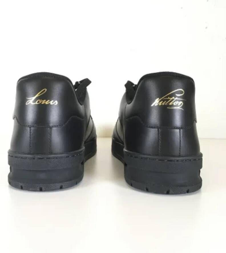 Louis Vuitton Vintage Pre-owned Leather sneakers Black Dames