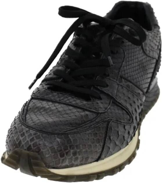 Louis Vuitton Vintage Pre-owned Leather sneakers Black Dames