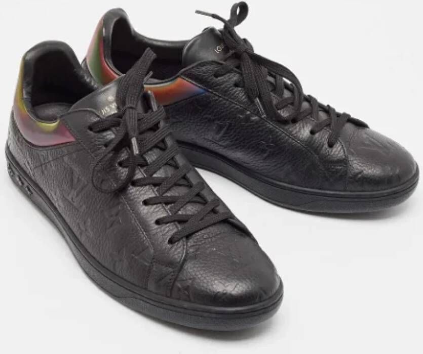 Louis Vuitton Vintage Pre-owned Leather sneakers Black Dames