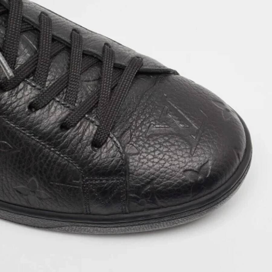 Louis Vuitton Vintage Pre-owned Leather sneakers Black Dames